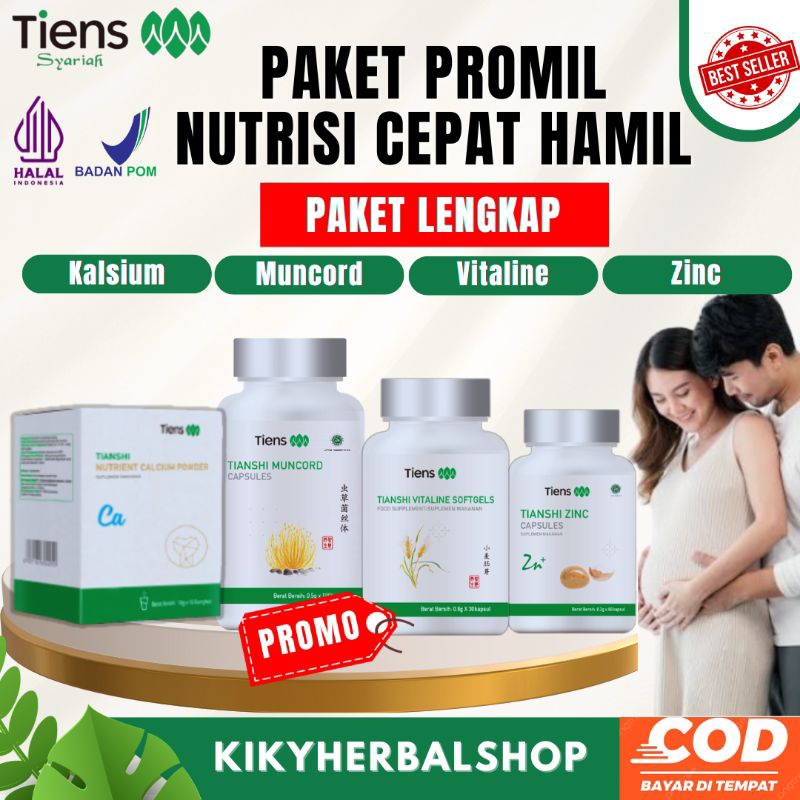 Tiens Paket Program Hamil Promil Nutrisi Cepat Hamil Suami & Istri Kemandulan Herbal
