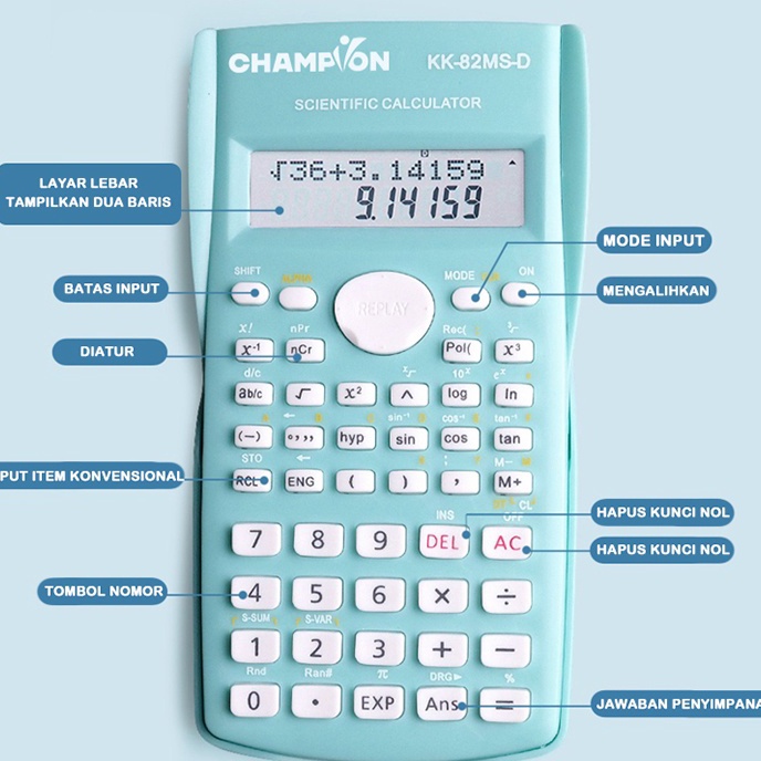 

KP8 Kalkulator Scientific Ilmiah 24 5 Warna Calculator Ujian Sin Cos Tan Function 24 Qiqi Treasure
