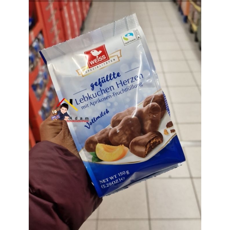 

Weiss Gefüllte Lebkuchen Herzen 150gr