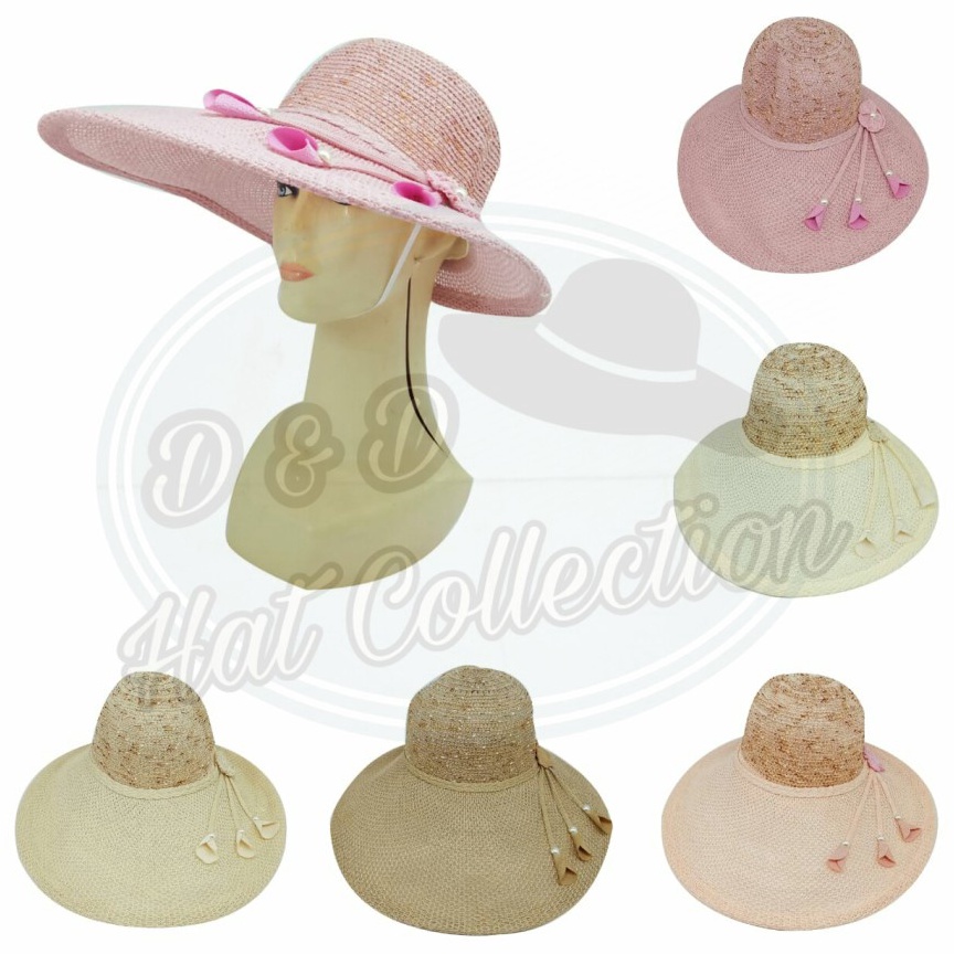 Kejutan Besar Topi caddy Golf Rajut Brim Depan Lebar Topi Pantai Wanita