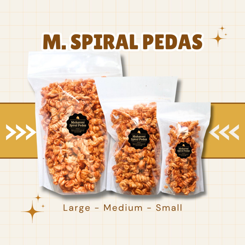 

[DELISH SNACKS] Makaroni Spiral Pedas / Snack Cemilan Camilan Jajanan Makroni Pedes Asin Gurih