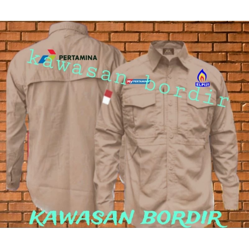 Terbaru kemeja tactikal Pertamina elpiji baju Pertamina Elpiji seragam Pertamina elpiji pdh Pertamin