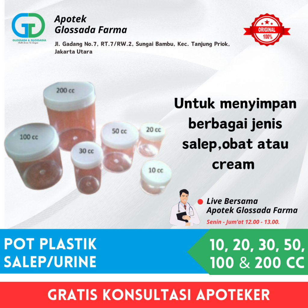 POT PLASTIK || POT URINE || POT SALEP || GLOSSADA FARMA