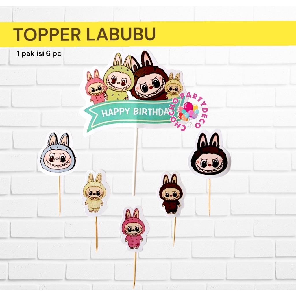 Topper LABUBU / Topper Kue Labubu