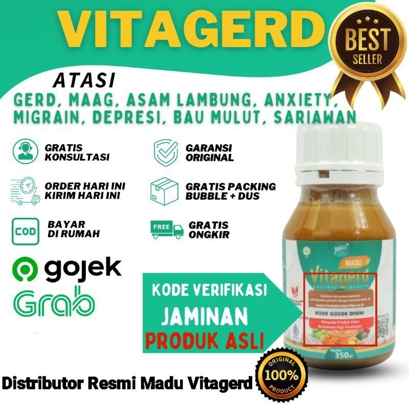 

MADU VITAGERD 1000% Asli Obat Herbal Atasi Asam Lambung, Maag Kronis, Gerd
