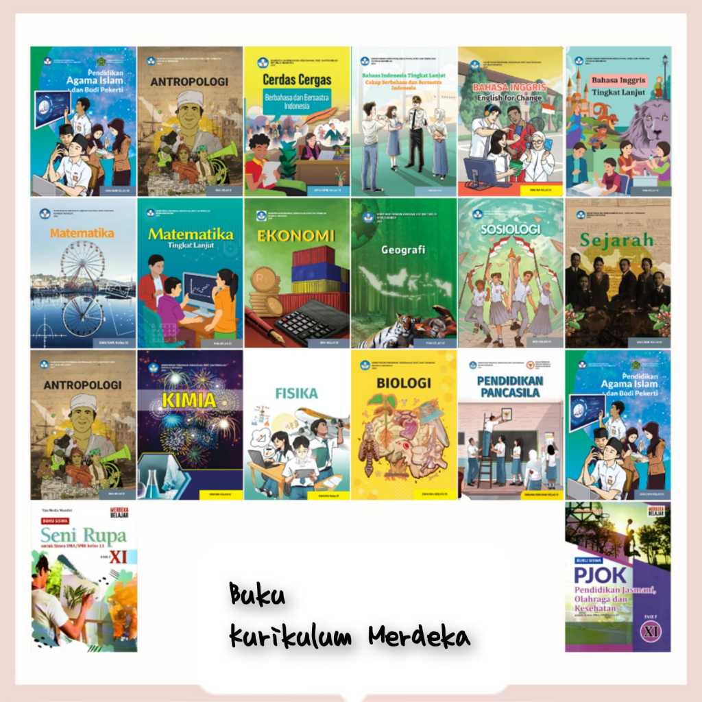 Harga Satuan BUKU PAKET SISWA KELAS 11 SMA/SMK KURIKULUM MERDEKA PAI PKN INDONESIA MTK INGGRIS