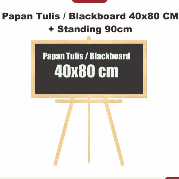 

PAPAN TULIS KAPUR HITAM BLACKBOARD CHALKBOARD 40X80 CM STANDING 100 CM //02