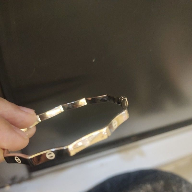 gelang mas putih oval lengkok Cartier(375)