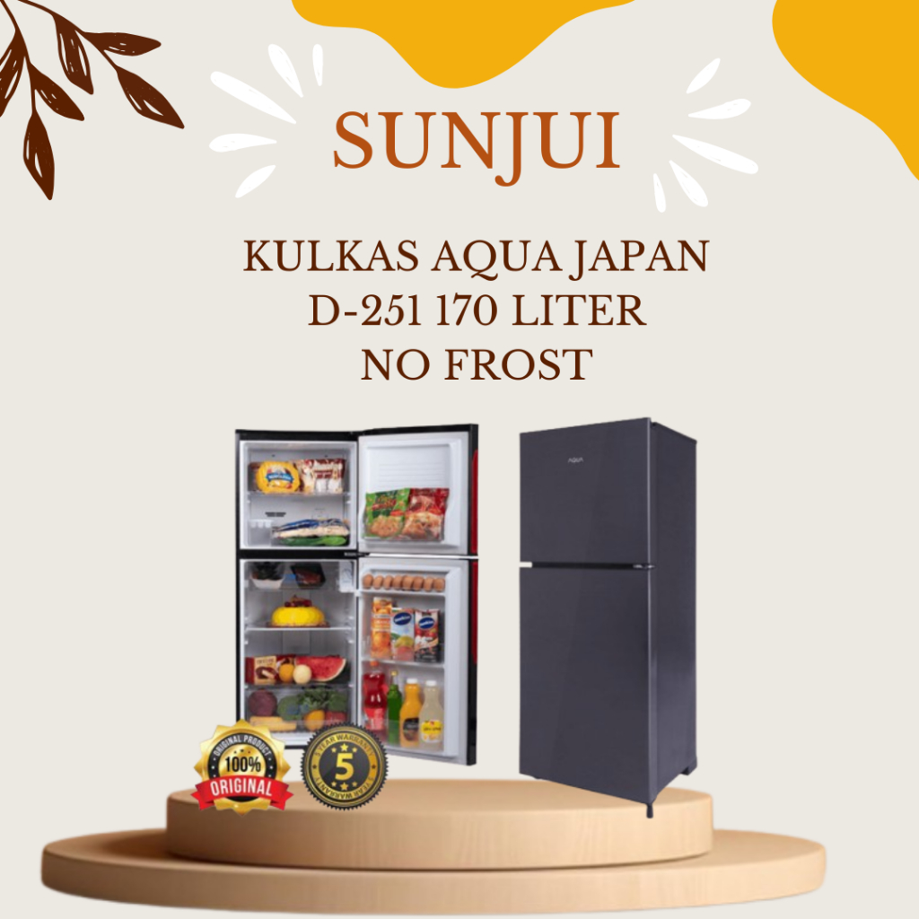 KULKAS 2 PINTU AQUA JAPAN D-251
