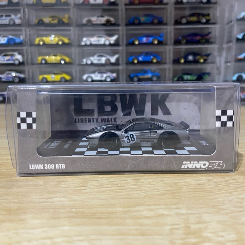 Inno64 Ferrari 308 GTB LBWK Grey Unsealed FREE PROTECTOR