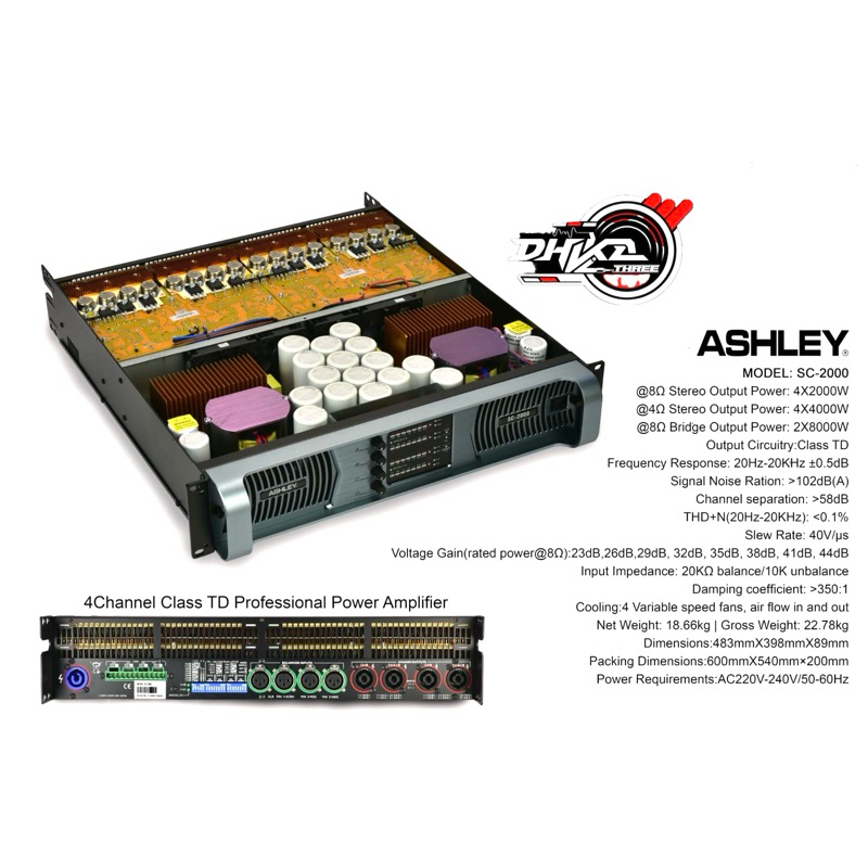 POWER ASHLEY SC 2000 CLASS TD ORIGINAL 4 CHANNEL / POWER ASHLEY CLASS TD 4 CHANNEL SC 2000 Class TD 