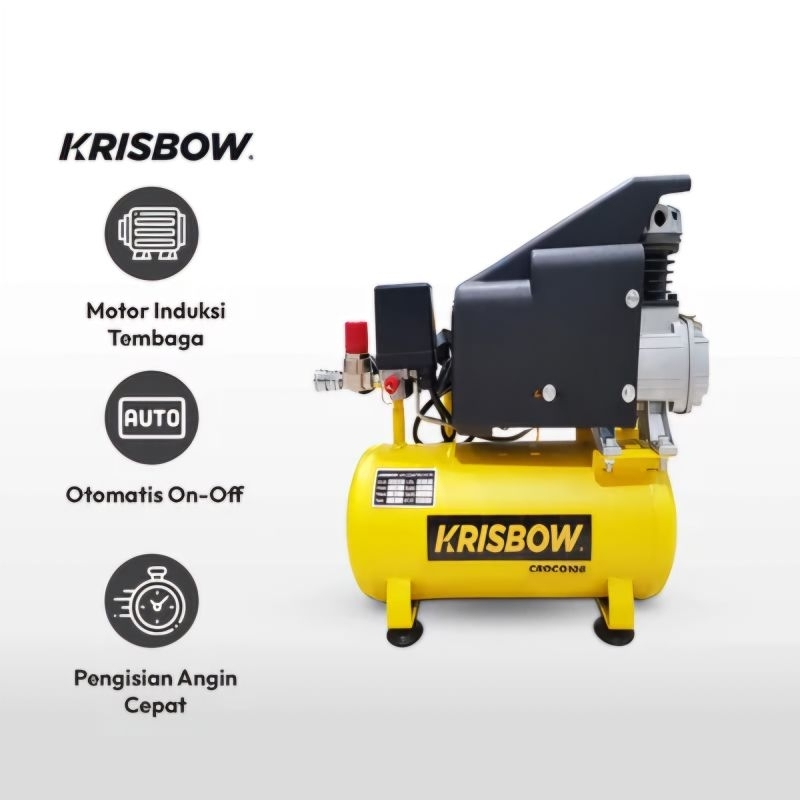 Krisbow Kompresor Angin 2hp 24l 8bar 1ph