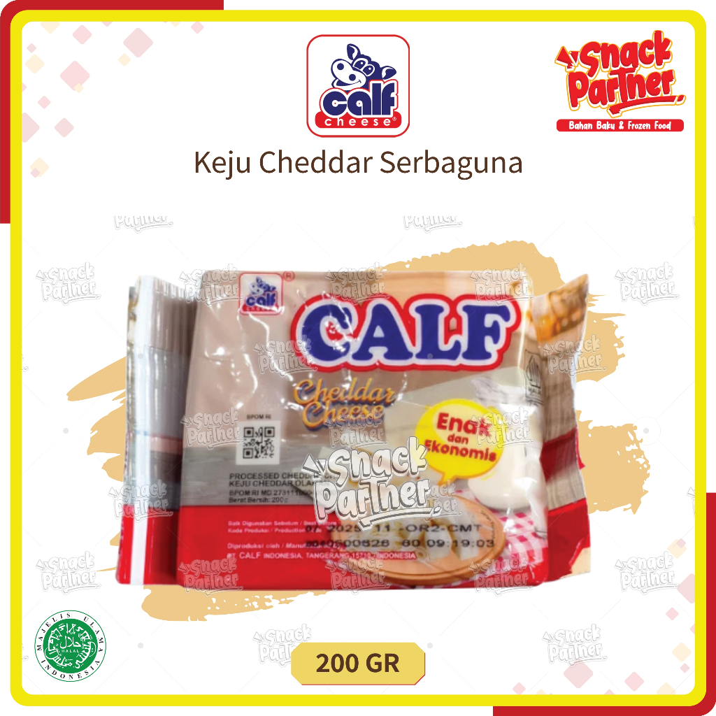 

CALF Cheddar Cheese Serbaguna 200 GR - Keju Olahan 200GR