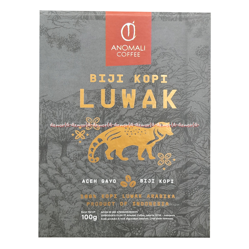 Anomali Coffee 100gr Biji Kopi Luwak Aceh Gayo Kopi Luwak Arabika 100% Biji Kopi Luwak