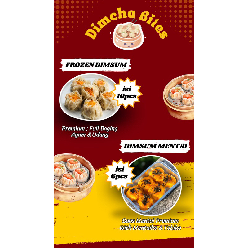 

DIMSUM FROZEN FULL AYAM & UDANG - DIMCHA BITES