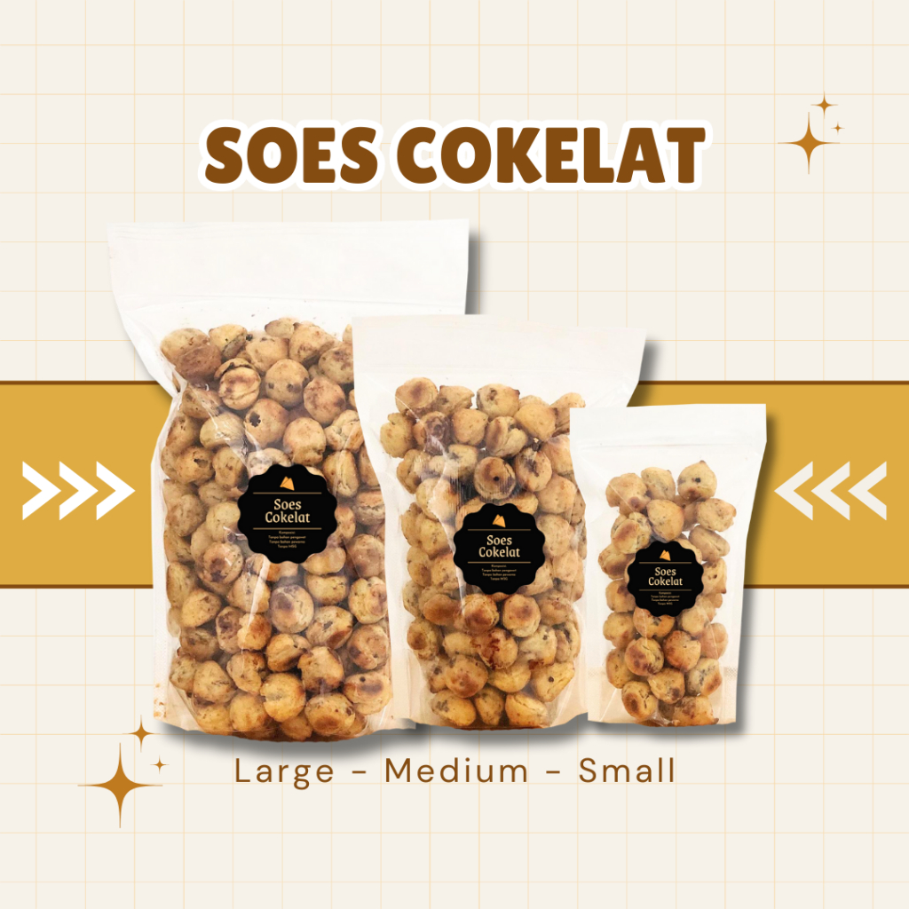 

[DELISH SNACKS] Soes Cokelat / Snack Cemilan Camilan Sus Kering Mini Jajanan Manis Rasa Coklat