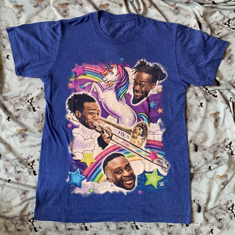 WWE T-Shirt The New Day Unicorn Rainbow Original ( Kaos Wwe )