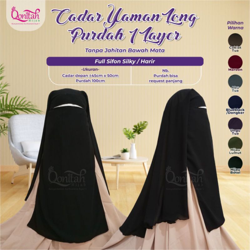 Cadar  Saudi Purdah 2 Layer / Cadar Lepasan