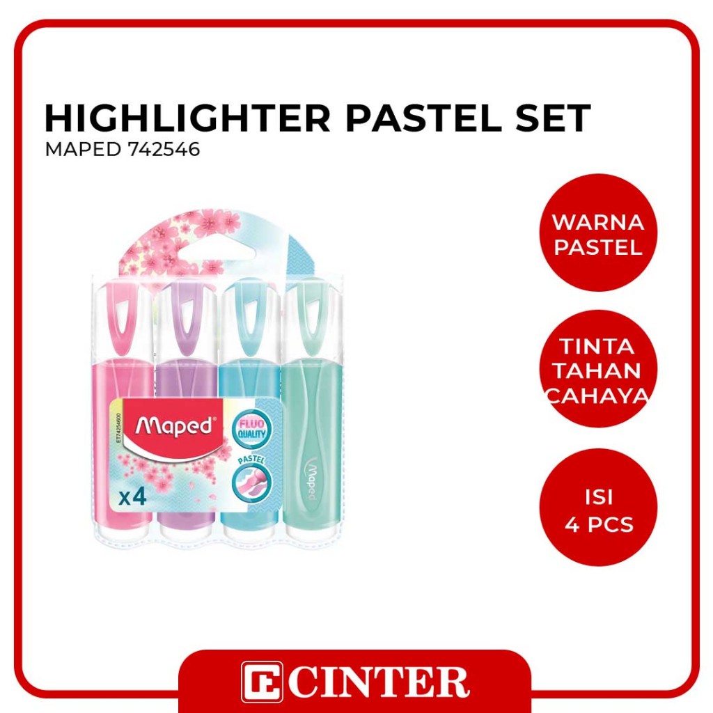 

MAPED - Highlighter Fluo Peps Pastel SET Isi 4 Pcs 742546