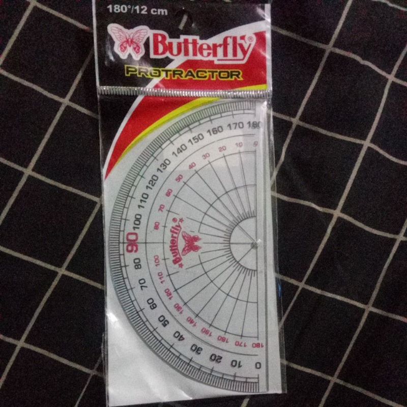 

busur 12 cm penggaris bundar penggaris melengkung penggaris busur 180° merek butterfly protractor