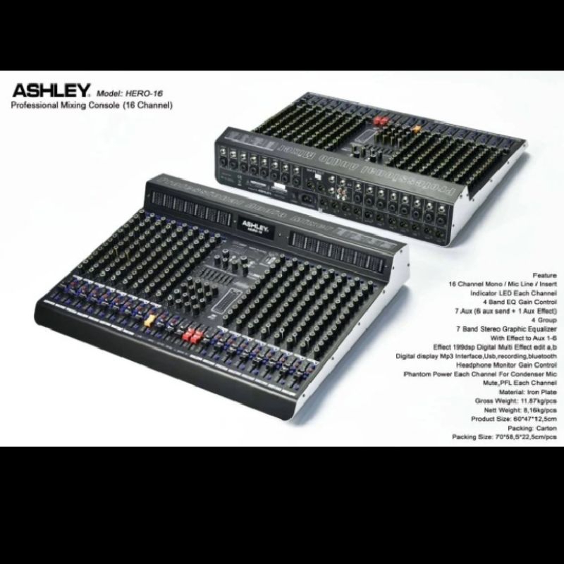 Mixer audio Ashley Hero16 16channel original
