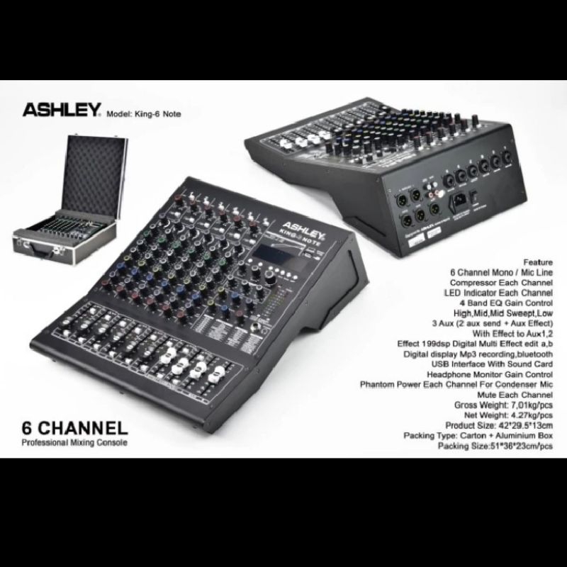 Mixer Ashley king6note original ashley 6channel