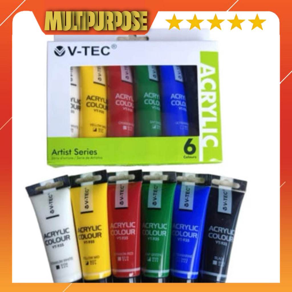 

V-TEC Acrylic Artist Series / Cat Akrilik Set 6 x 35ml
