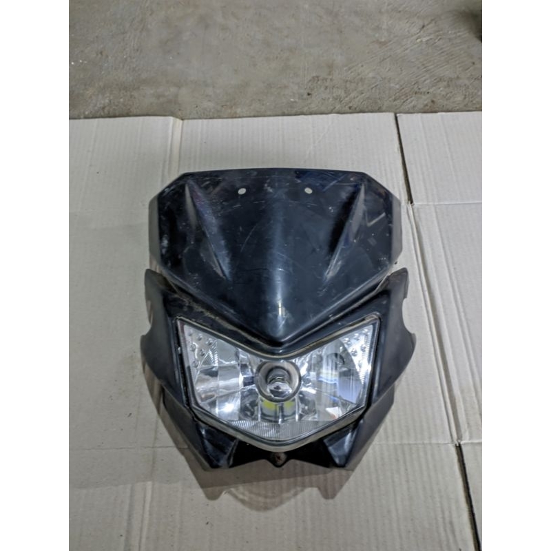 headlamp reflektor lampu depan plus batok KLX 150 old original