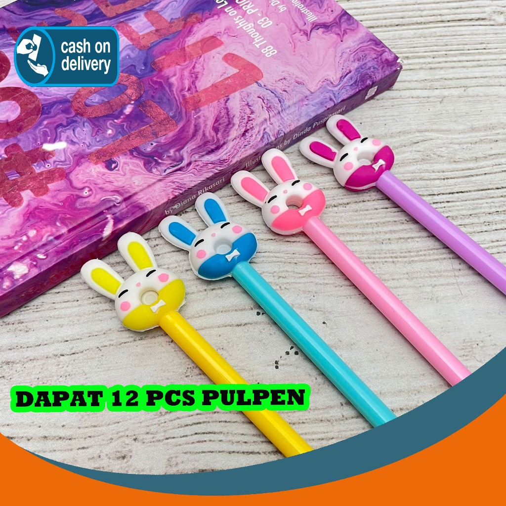 

SELUSIN (12 PCS) PULPEN GEL DONAT KELINCI PG-1481 RABBIT ZOO ANIMAL CAKE DONUT PEN PENA BOLPEN BOLPOIN LUCU ANAK ALAT TULIS KANTOR SEKOLAH MURAH TERMURAH COD