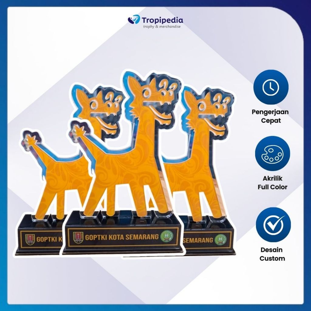 PLakat Akrilik Warak Ngendog Khas Semarang Custom Tulisan