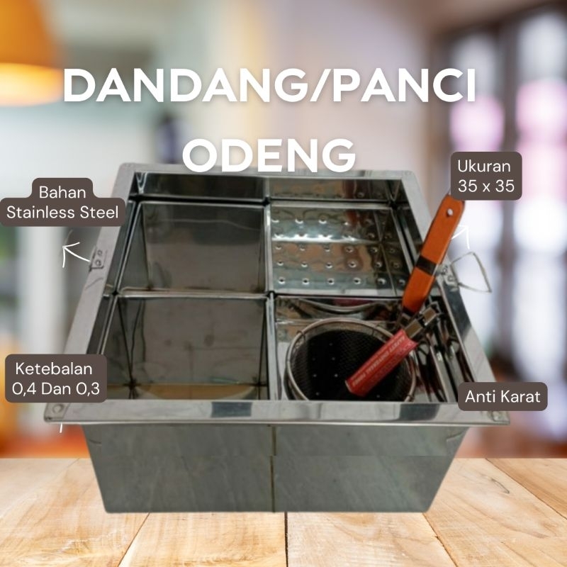 DANDANG/PANCI ODENG/WONTONG LOYANG SEKAT 3 STAINLESS STEEL SARANGAN MIE AYAM/PANGSIT/BAKSO