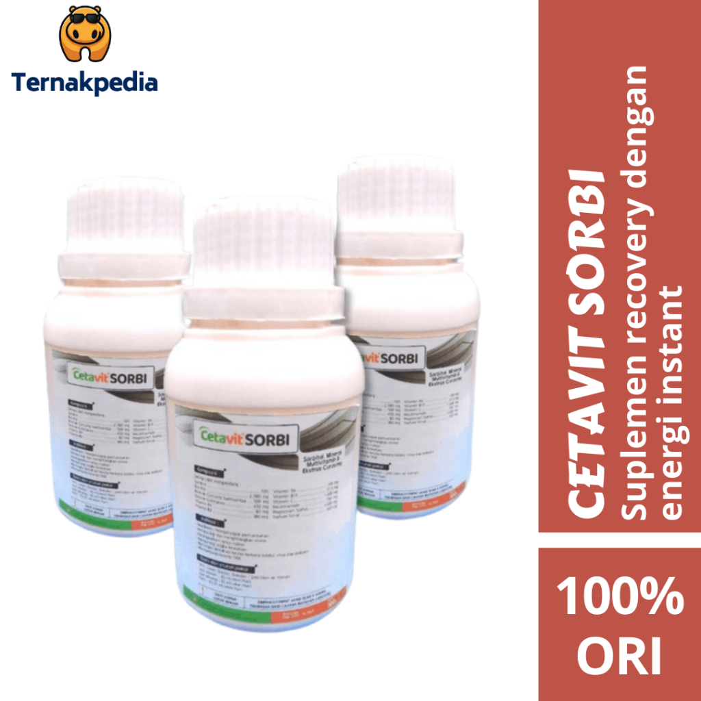 CETAVIT SORBI 100 ml ORI - Suplemen Recovery Energy Instant Ternak