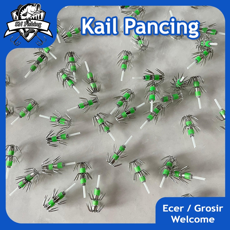 Kail Pancing Cumi Perpcs Type UMBRELLA / Payung Kail Umpan Pancing Cumi Stainlees Steel Anti Karat