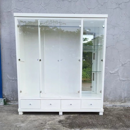 Lemari Pajangan Kaca Gamis dan Tas 4 Pintu/Lemari Pajangan Kaca Tas