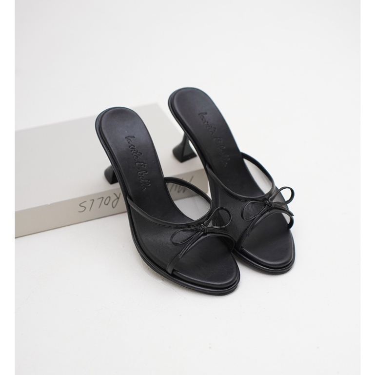 [NEW] La Vita E Bella Siena High Heels Sandal Pesta Hak Wanita Mesh Transparan Kekinian Stiletto - [