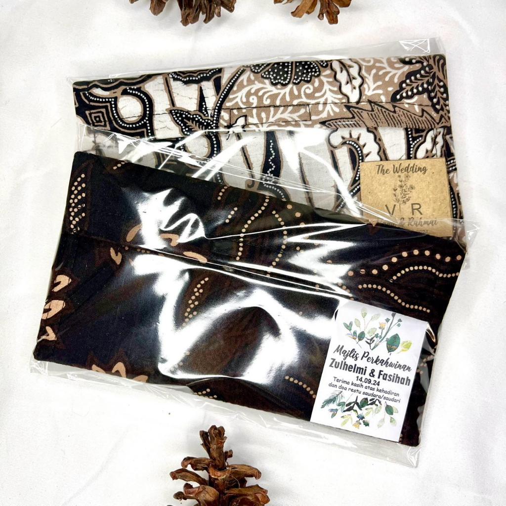 PAKET HEMAT 50 BIJI Souvenir Pernikahan Pouch Batik ukuran 16 x 10 cm Khas Jogja Part 2 Souvenir Dom