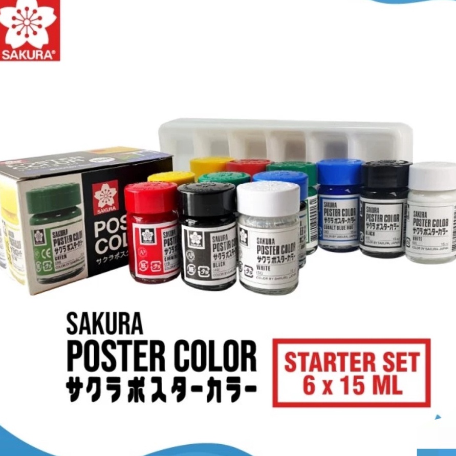 

KF7 sakura posters colors basic set 15 ml 6 warna