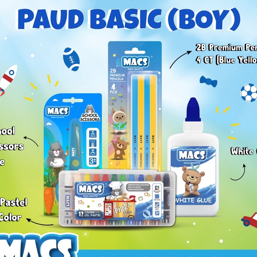 

Terkini MACS PAUD BASIC Crayon Pensil Sekolah