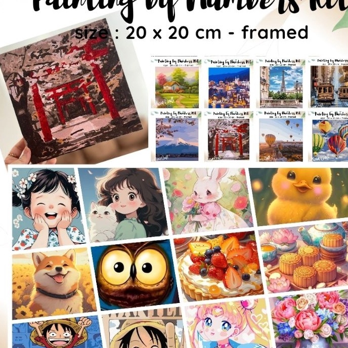 

KF7 m diy paint by number kit jaka painting by numbers 2x2cm world series