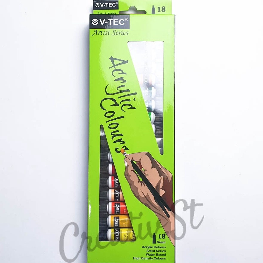 

KI3 VTEC Acrylic 18 Warna Cat Akrilik Vtec Set Paint 6 Ml