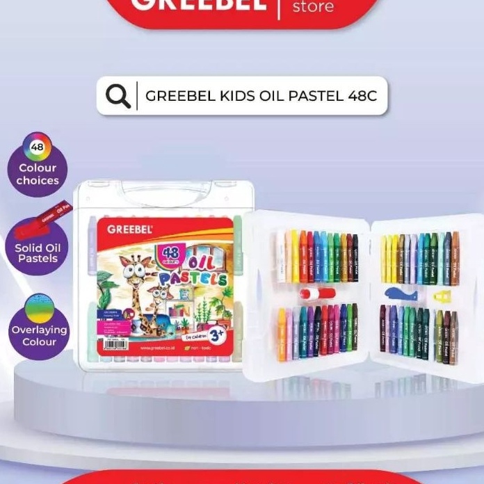 

Bonuskan GREEBEL Crayon 48 warna Oil Pastel Greebel 48 Warna