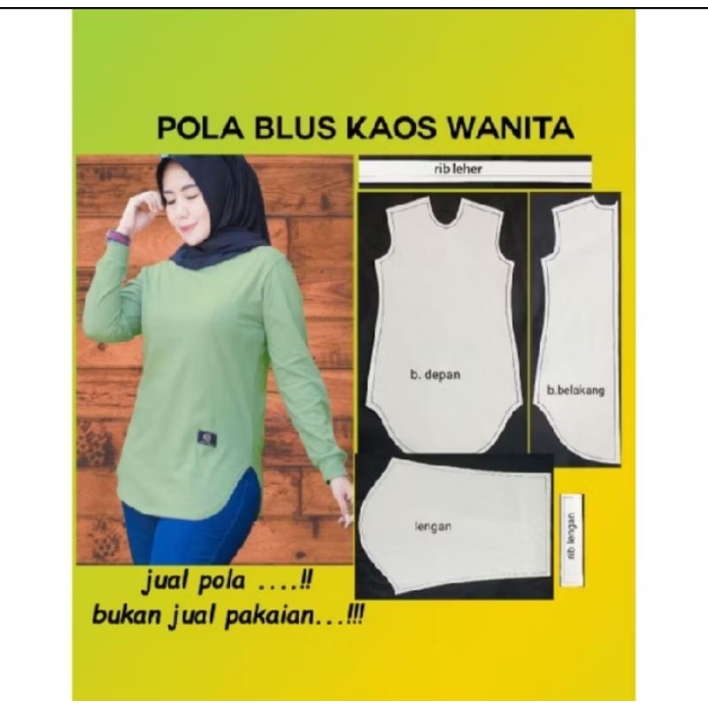 POLA BAJU KAOS ATASAN WANITA TERBARU