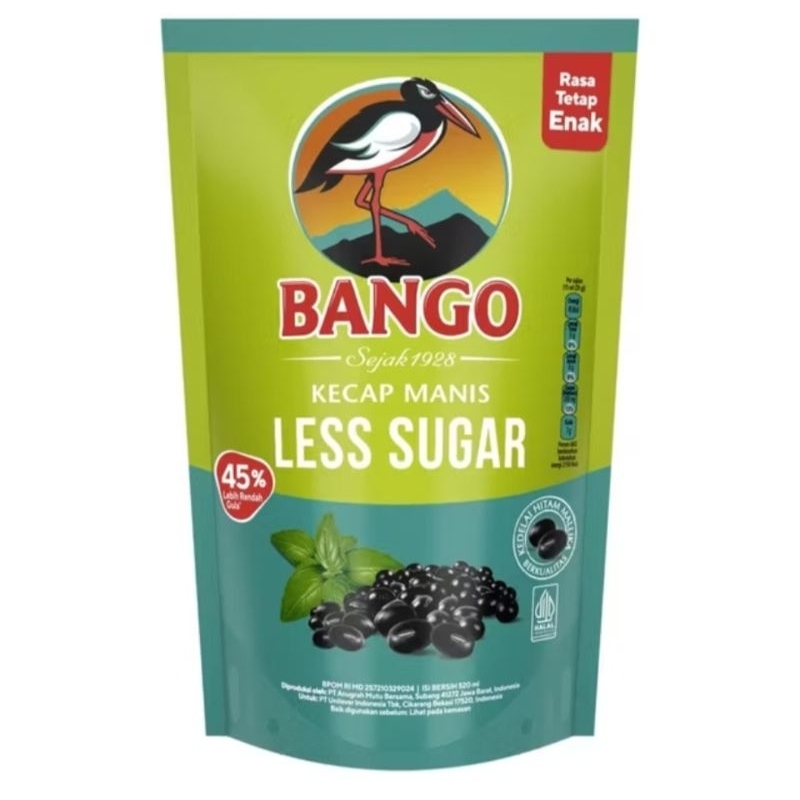 

BANGO Kecap Manis Less Sugar 550ml 45% Rendah Gula