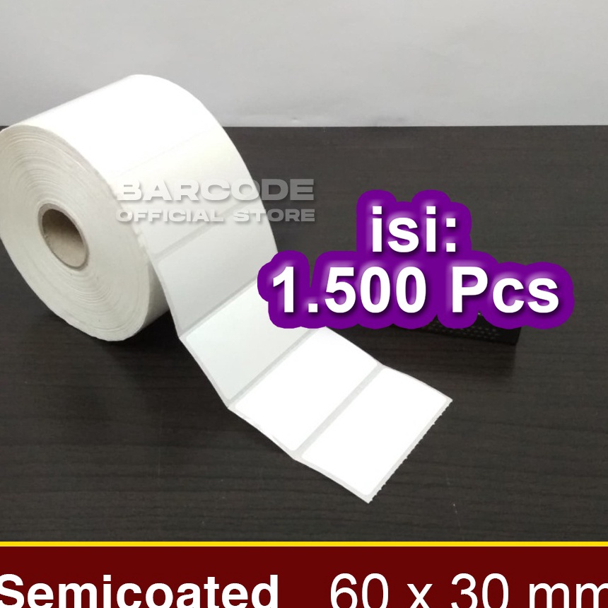 

KF7 Label Barcode 6 x 3 mm 6x3mm 6x3 Kes Sticker Semicoated 1