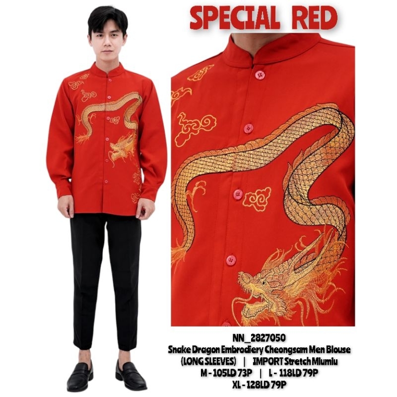 CHEONGSAM/MEN/EMBROIDERY/SNAKE/DRAGON/IMLEK/IMPORT