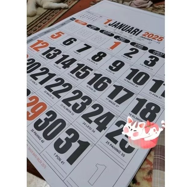 

Kalender Jumbo 2025 Ukuran 50x70 cm - Model Terbaru