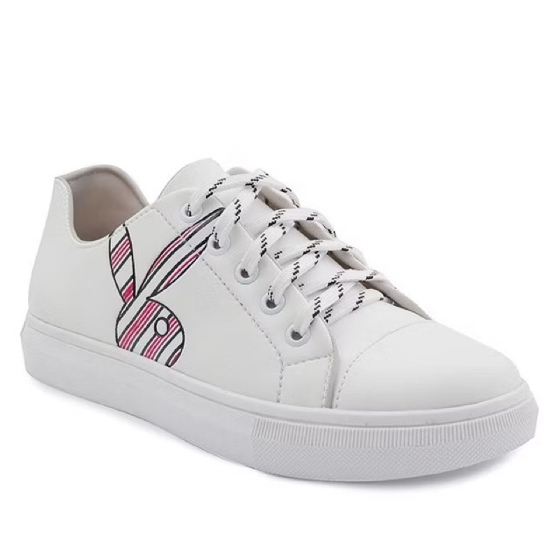 PSPGN.CO | original branded playboy algo sepatu wanita sneakers low cut lace up kasual sporty street