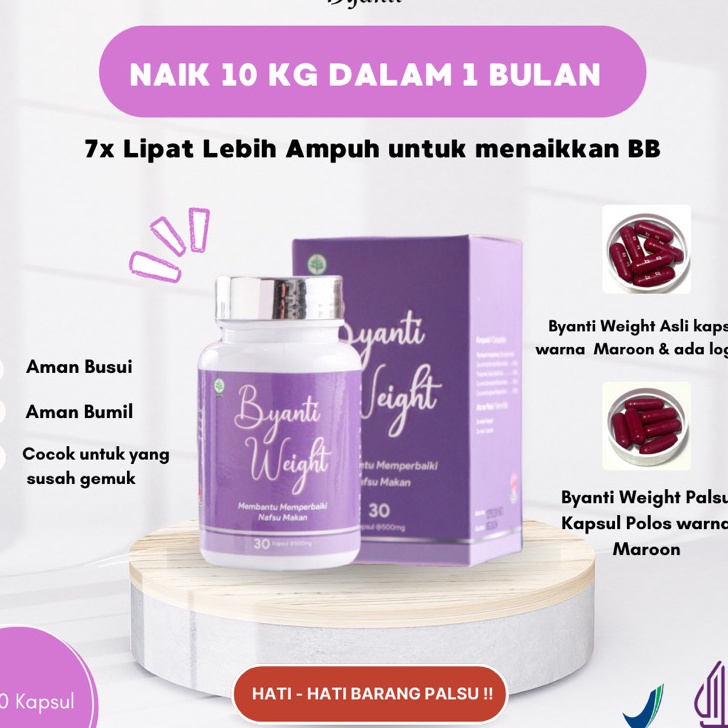 HARI PENUH PROMO  PENGGEMUK BADAN AMPUH PENGGEMUK BADAN GEMUK BADAN  BYANTI WEIGHT