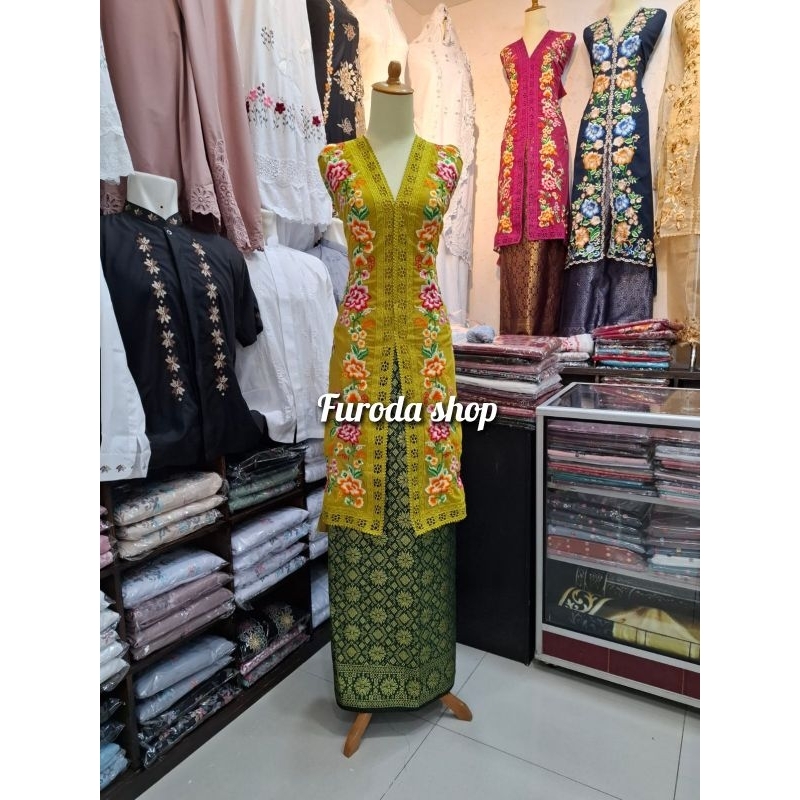 BAHAN BAJU KEBAYA BORDIR SUJI KHAS BUKITTINGGI BAHAN BAJU NIKAH BAHAN BAJU MURAH BAHAN BAJU BRISMAID