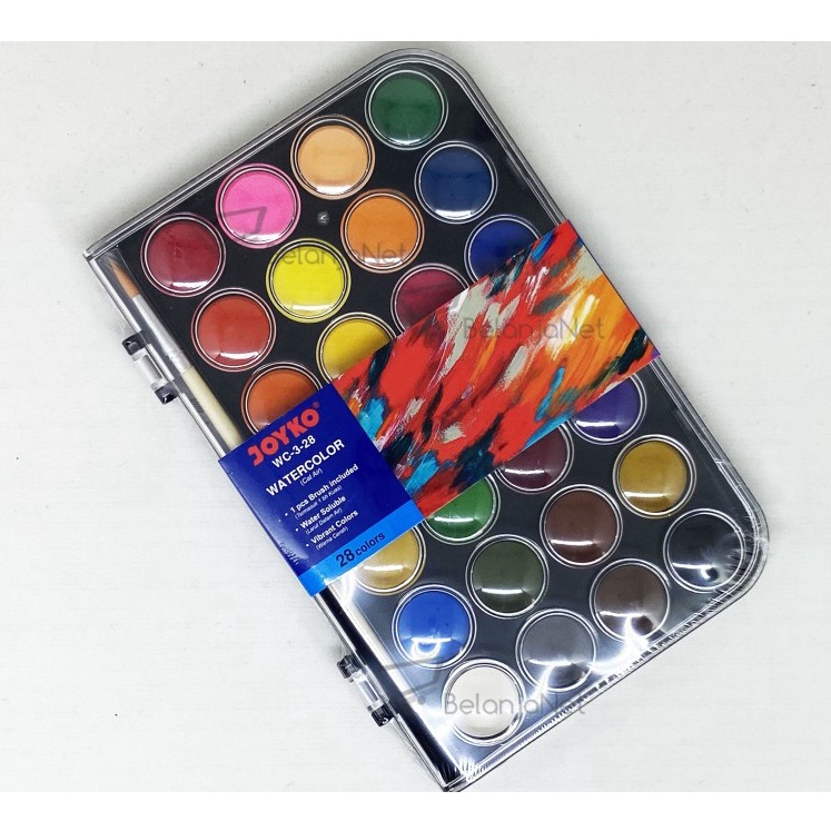 

Istimewa Cat Air Watercolor Cake Joyko 28 Warna WC328